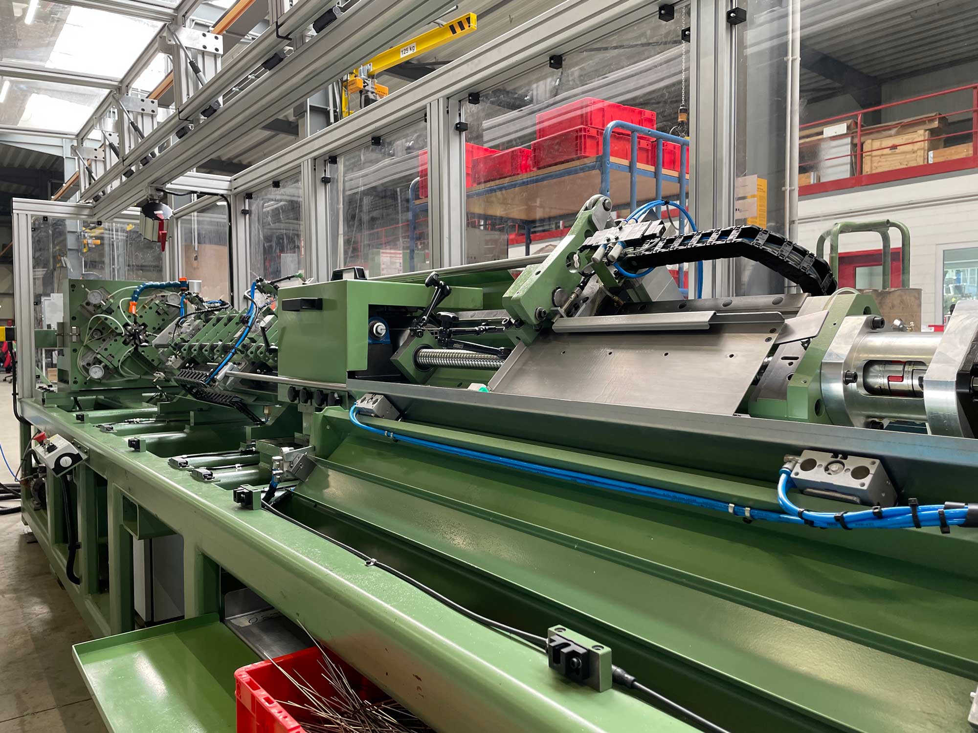 40 High-Strength Bicycle Spokes per Minute. Reducing machines further improves the straightness of single- & double-butted spokes. Used in electric & cargo bikes. The new machines can produce up to 40 spokes per minute.